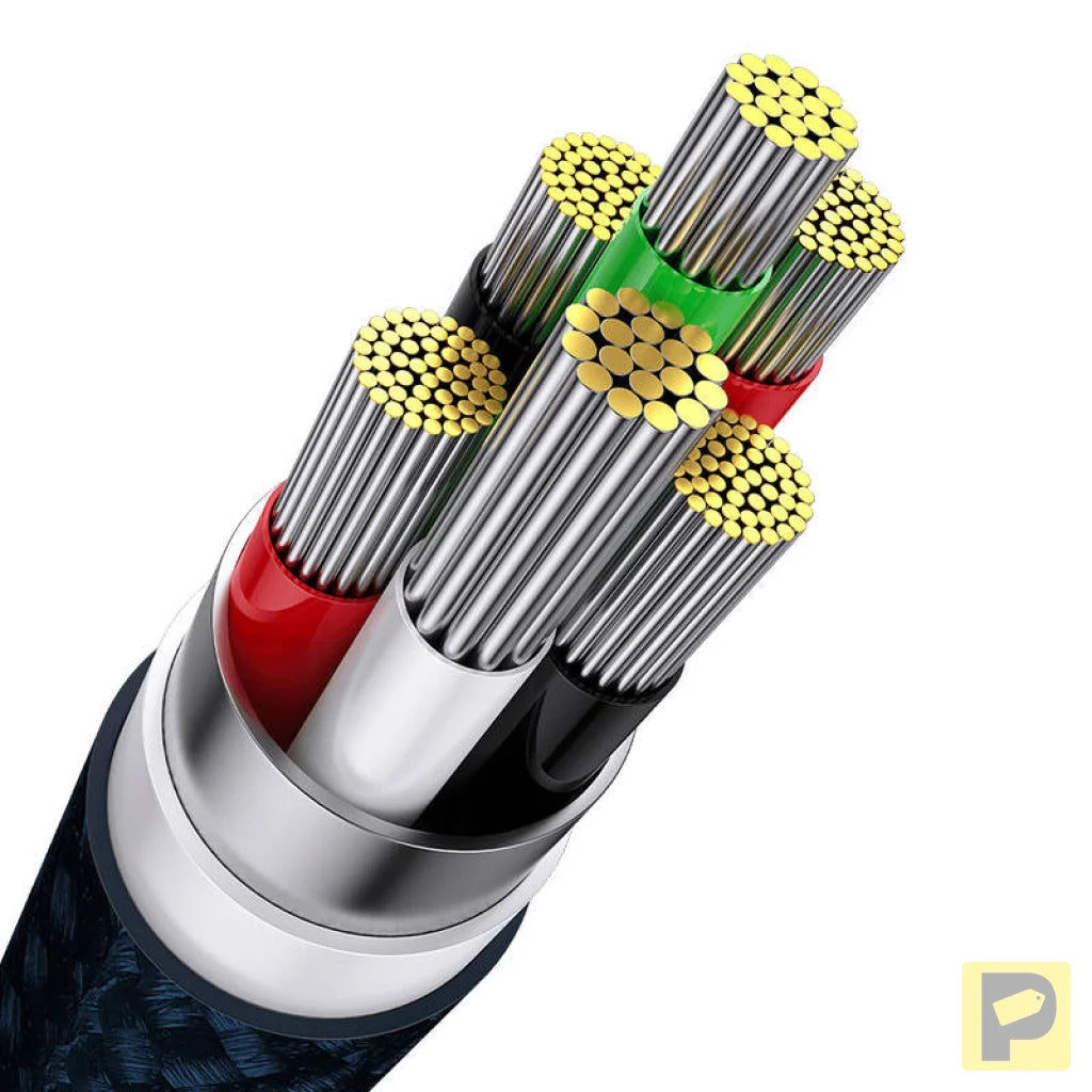 3in1 USB cable Baseus USB 3in1 Baseus Flash Series, USB-C + Micro + Lightning 66W, 1.2m (blue)