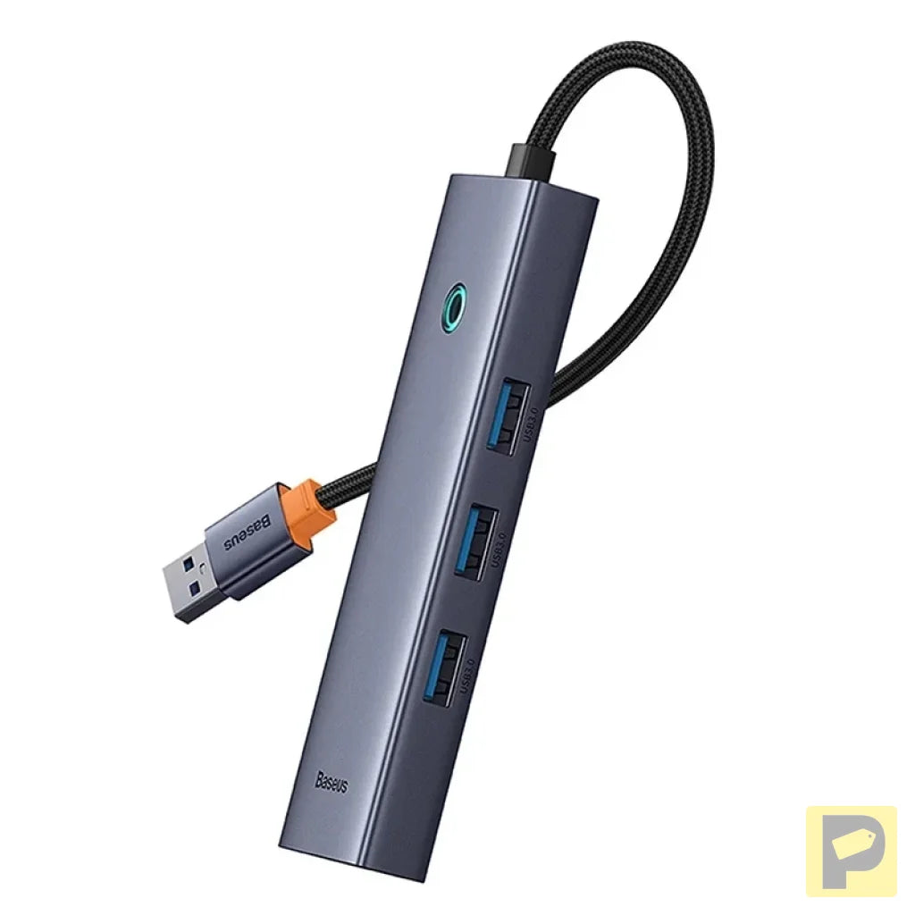 4in1 Hub Baseus UltraJoy USB-A to USB 3.0 + RJ45 (space grey)