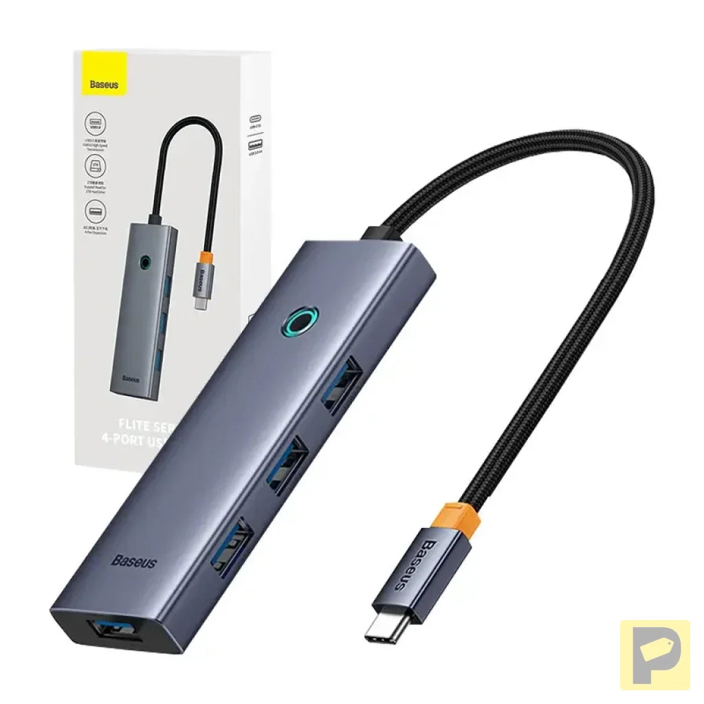 4in1 Hub Baseus UltraJoy USB-C do USB 3.0 (space grey)