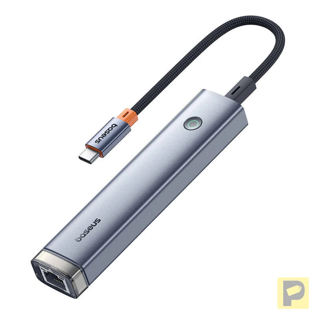 5-Port HUB AIR Baseus UltraJoy Series Type-C - HDMI, USB3.0x2, PD, RJ45 (grey)