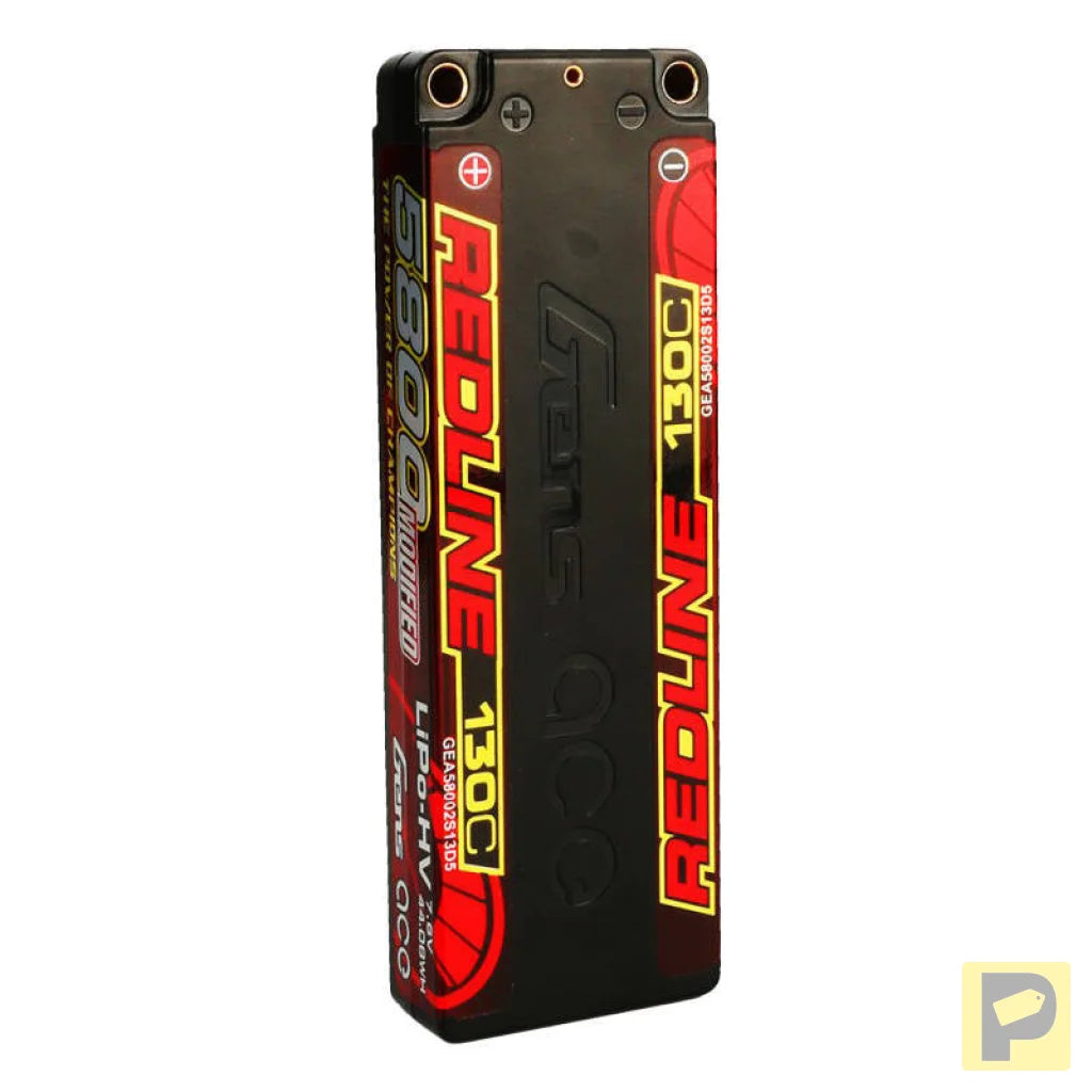 Accumulator Gens ace Redline Series 5800mAh 7.6V 130C 2S1P HardCase 56# HV Ultra LCG LiPo