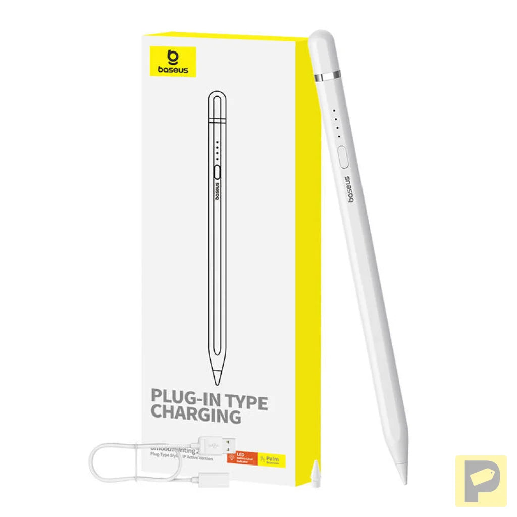 Active stylus Baseus Smooth Writing Series with plug-in charging, lightning (White)