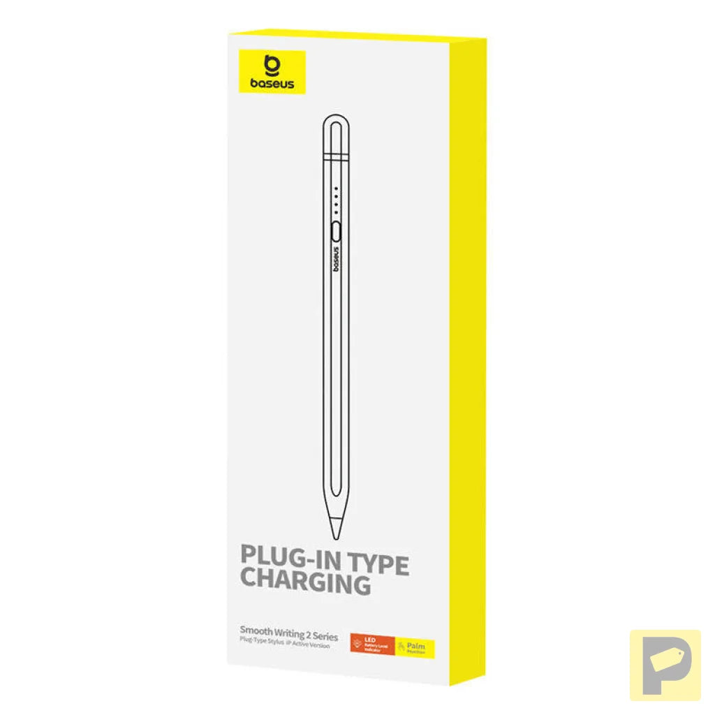 Active stylus Baseus Smooth Writing Series with plug-in charging, lightning (White)