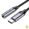 Adapter Vention BGMHF USB-C M do 3.5mm Jack 1M (szary)