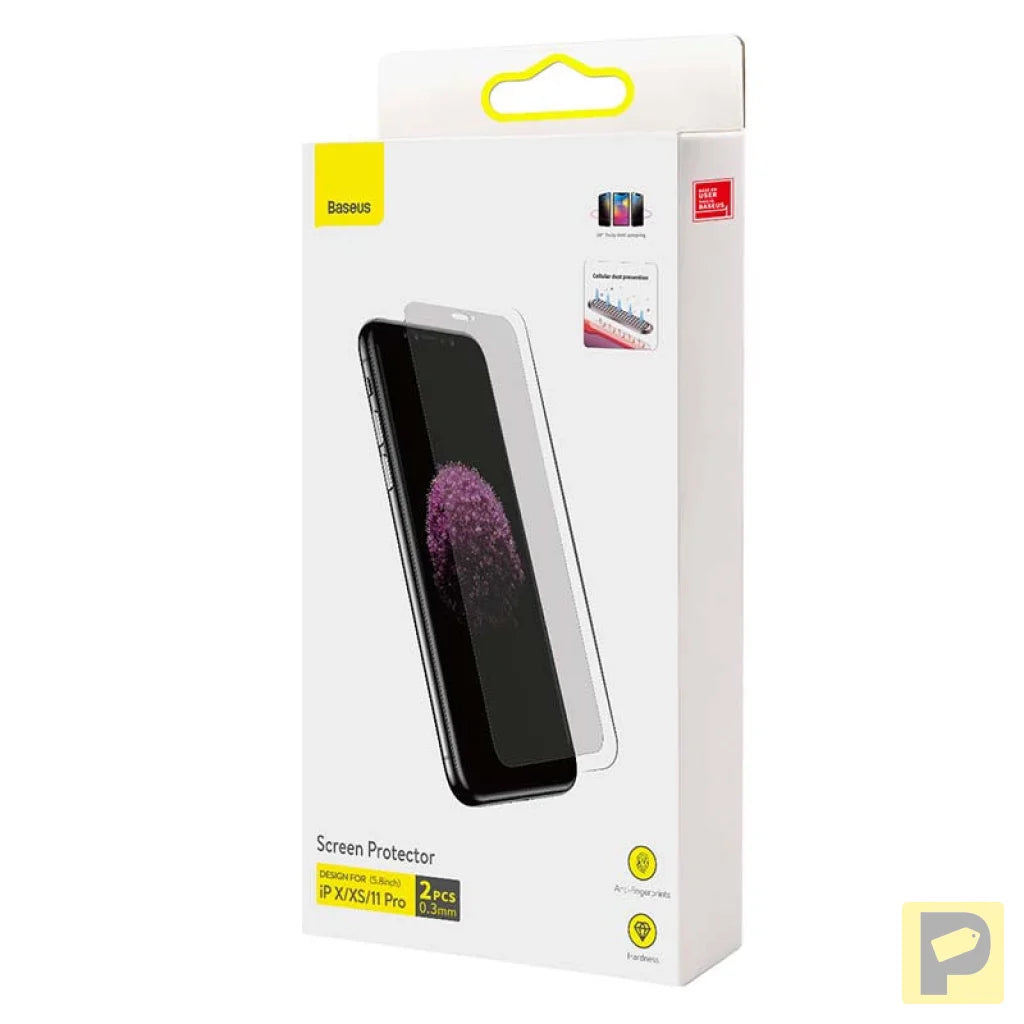 Baseus 0.3mm Screen Protector (2pcs pack) for iPhone X/XS/11 Pro 5.8inch
