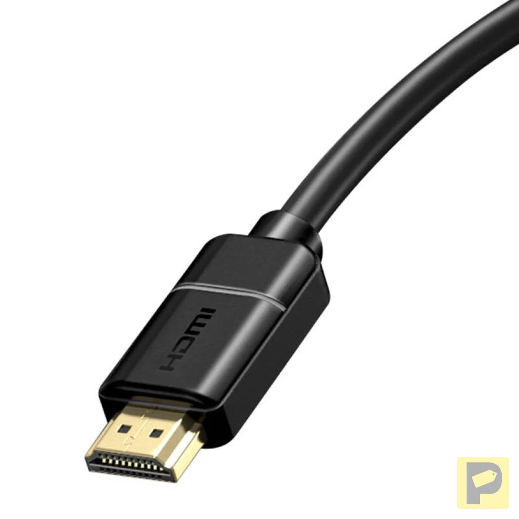 Baseus 2x HDMI 2.0 4K 30Hz Cable, 3D, HDR, 18Gbps, 8m (black)