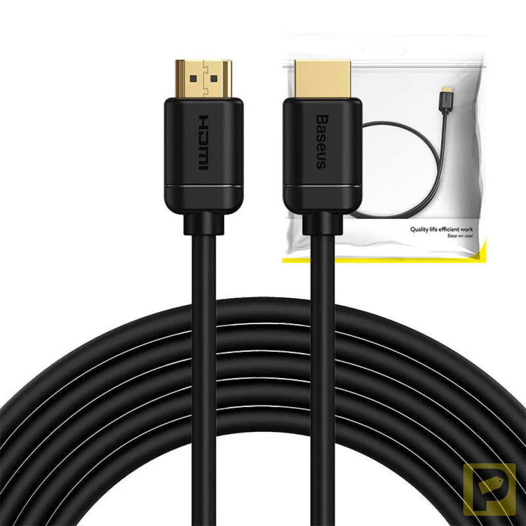 Baseus 2x HDMI 2.0 4K 60Hz Cable, 3D, HDR, 18Gbps, 5m (black)