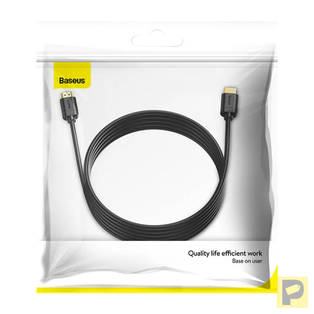 Baseus 2x HDMI 2.0 4K 60Hz Cable, 3D, HDR, 18Gbps, 5m (black)