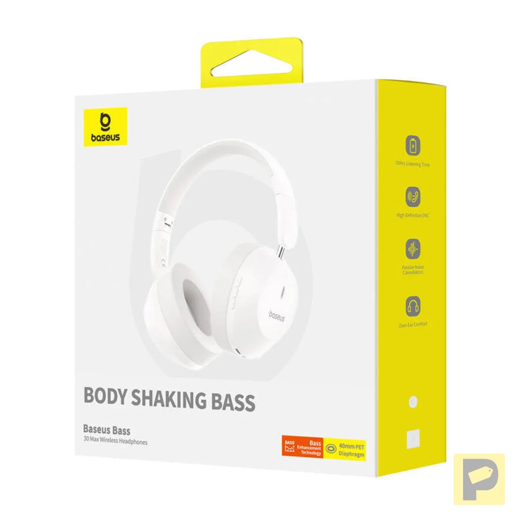 Baseus Bass 30 Max Wireless Headphones (white)