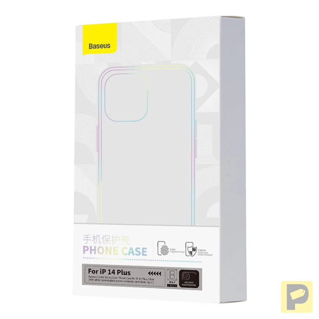 Baseus Crystal Series Case for iPhone 14 Plus + tempered glass