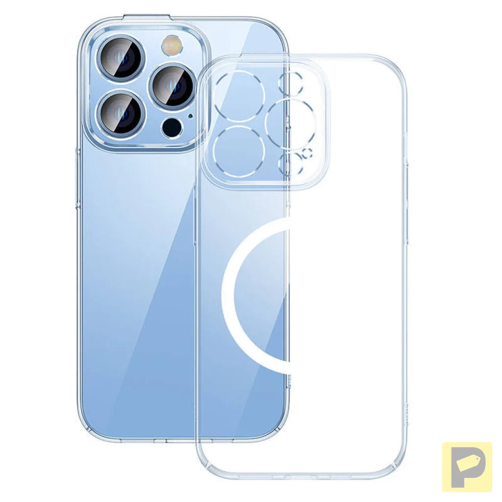 Baseus Crystal Transparent Magnetic Case and Tempered Glass set for iPhone 14 Pro Max
