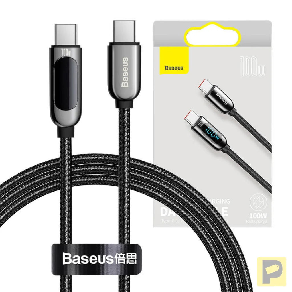 Baseus Display Cable USB-C to Type-C 100W 1m (black)
