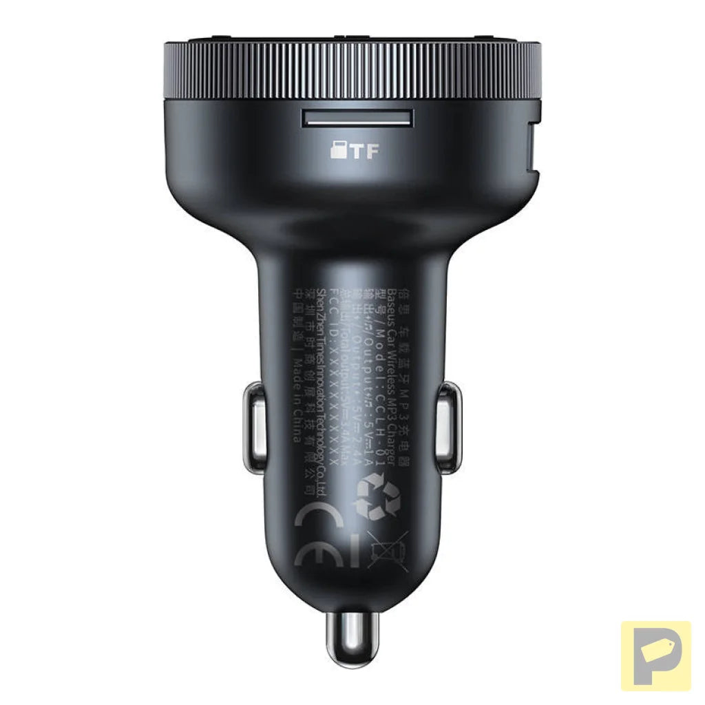 Baseus Enjoy Car Wireless MP3 Charger, Bluetooth 5.0, microSD, AUX (black)