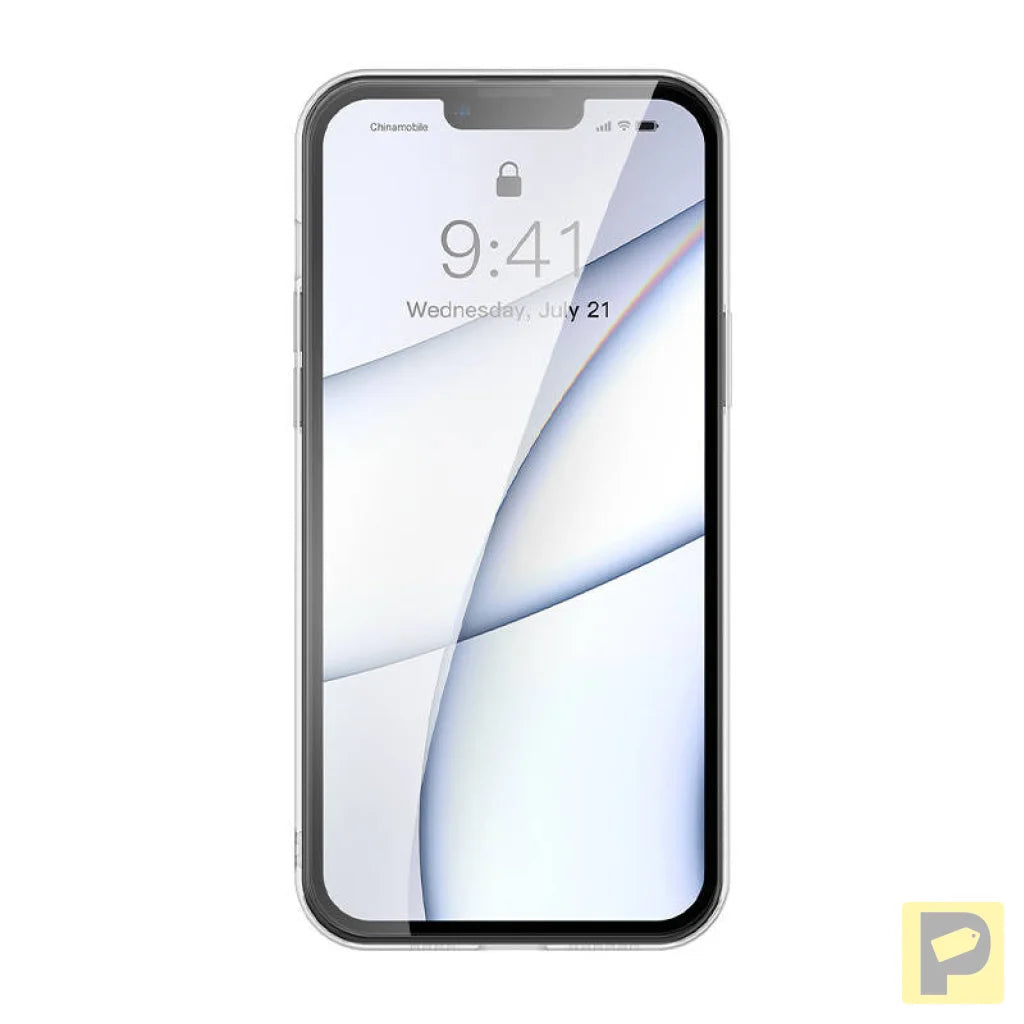 Baseus Frosted Glass Case for iPhone 13 Pro (black) + tempered glass