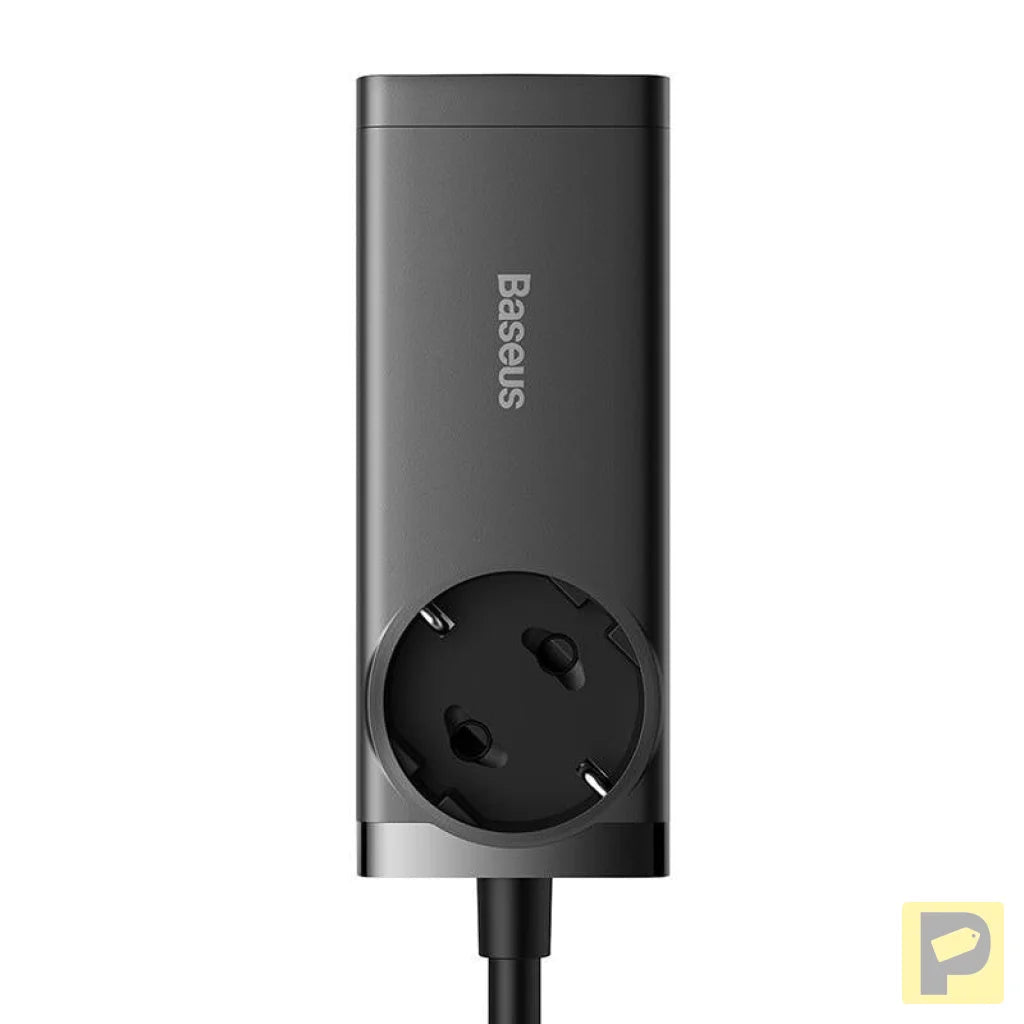 Baseus GaN3 Pro wall charger / powerstrip 2xUSB + 2xUSB-C + AC, 100W (black)