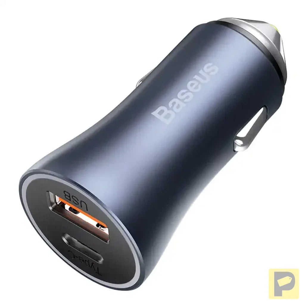 Baseus Golden Contactor Pro car charger, 2x USB, 40W (gray)