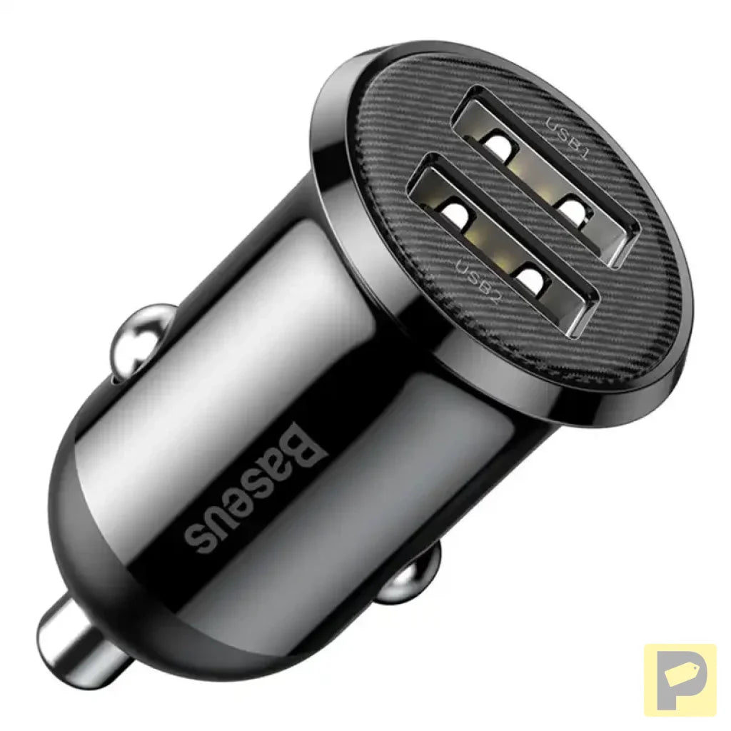 Baseus Grain Pro Car Charger 2x USB 4.8A (black)