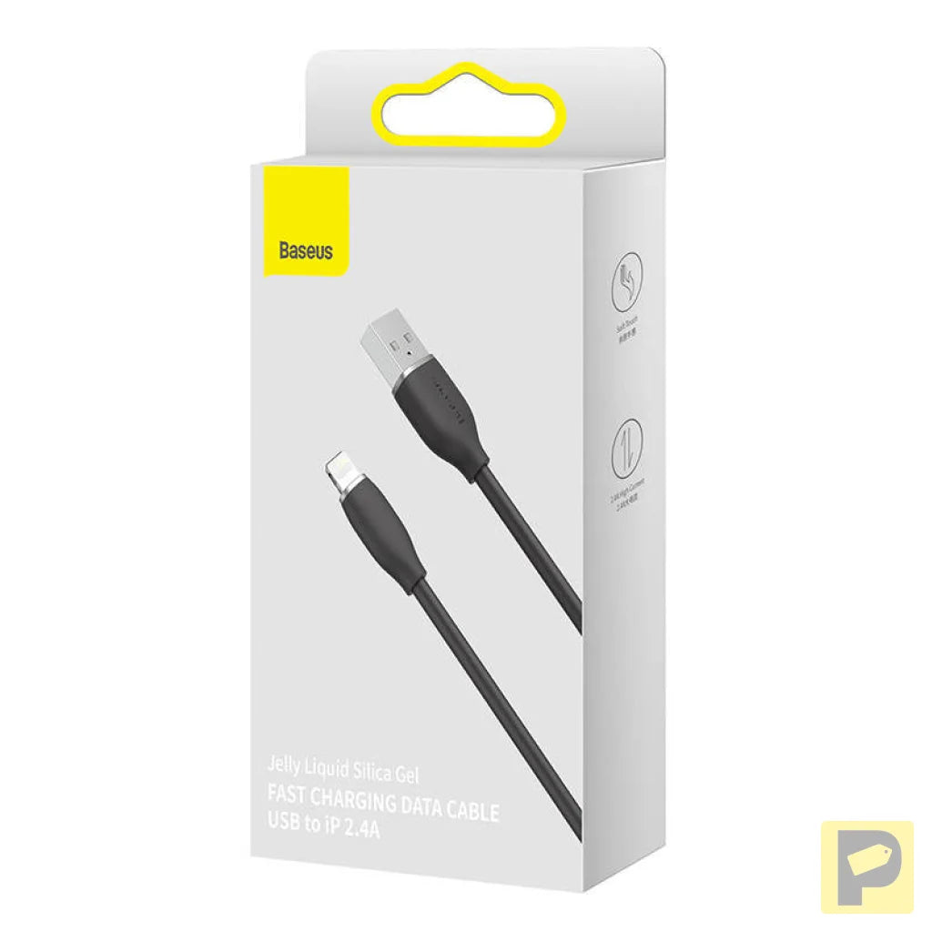 Baseus Jelly cable USB to Lightning, 2,4A, 1,2m (black)