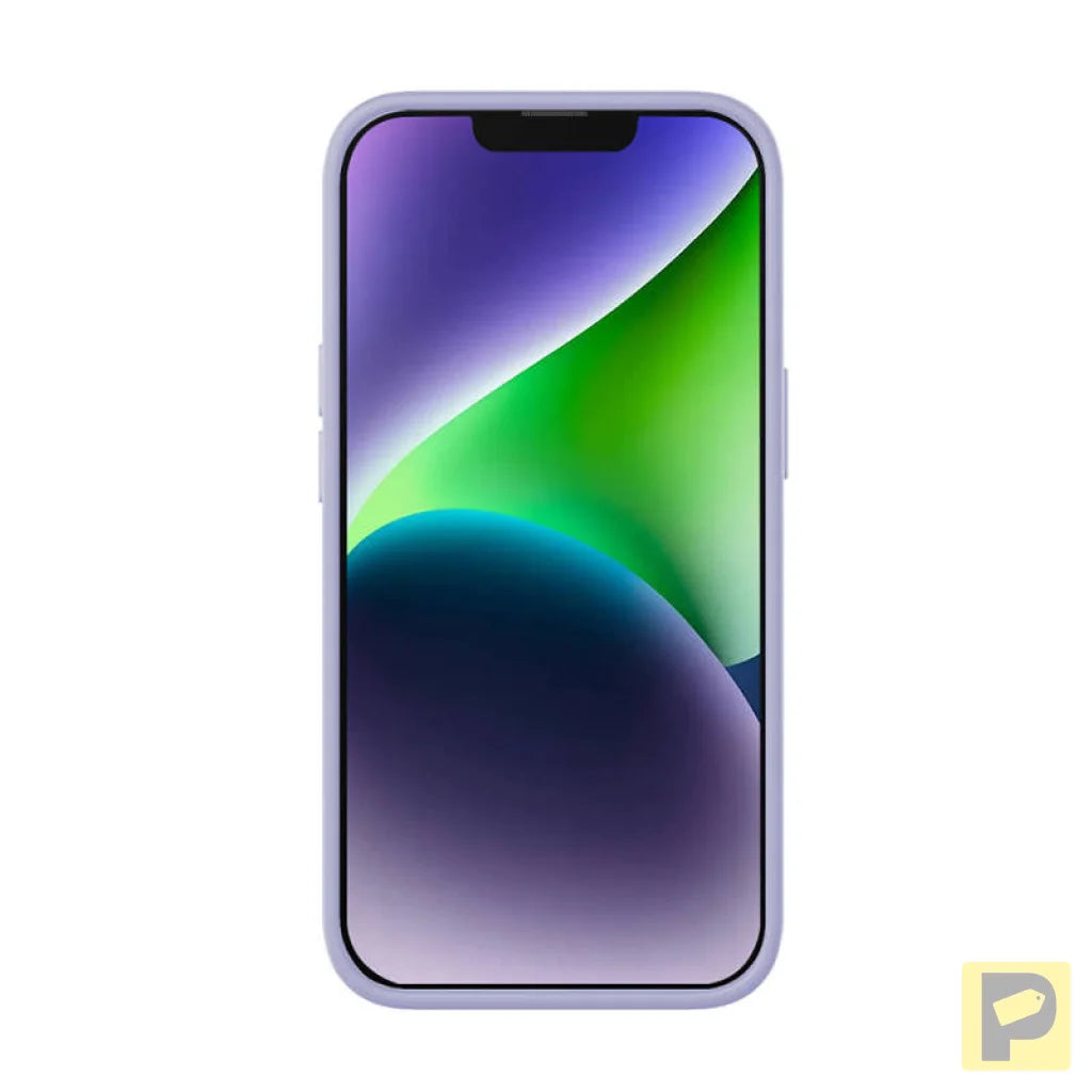 Baseus Liquid Silica Gel Case for iPhone 14 Plus (lavender)+ tempered glass + cleaning kit