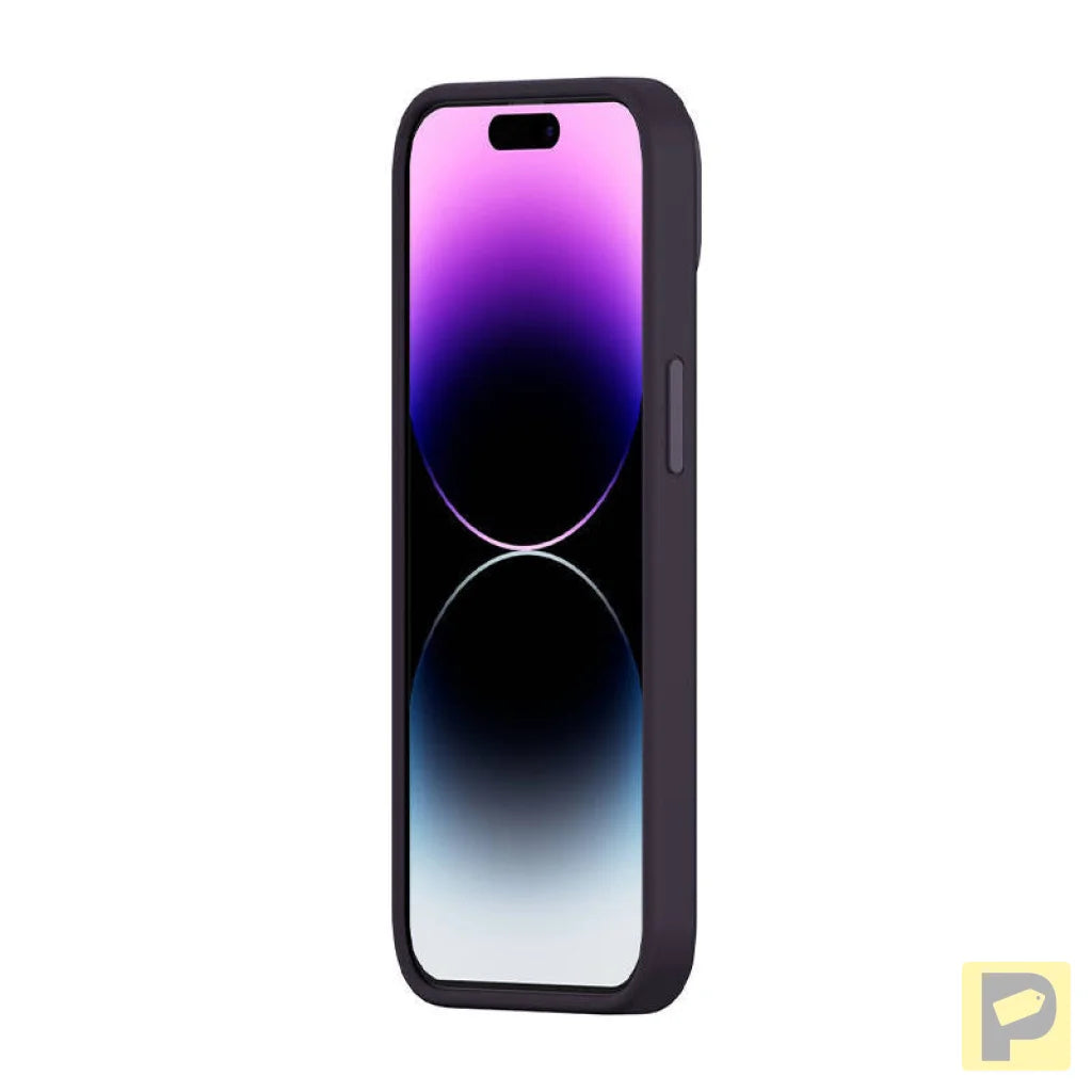 Baseus Liquid Silica Gel Case for iPhone 14 Pro (Elderberry)+ tempered glass + cleaning kit