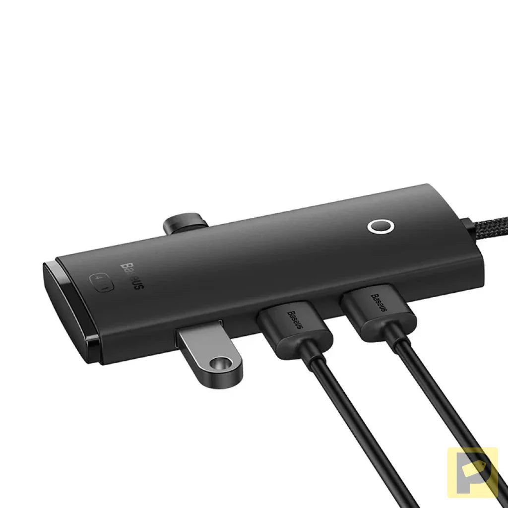Baseus Lite Series Hub 4in1 USB-C to 4x USB 3.0 + USB-C, 25cm (Black)