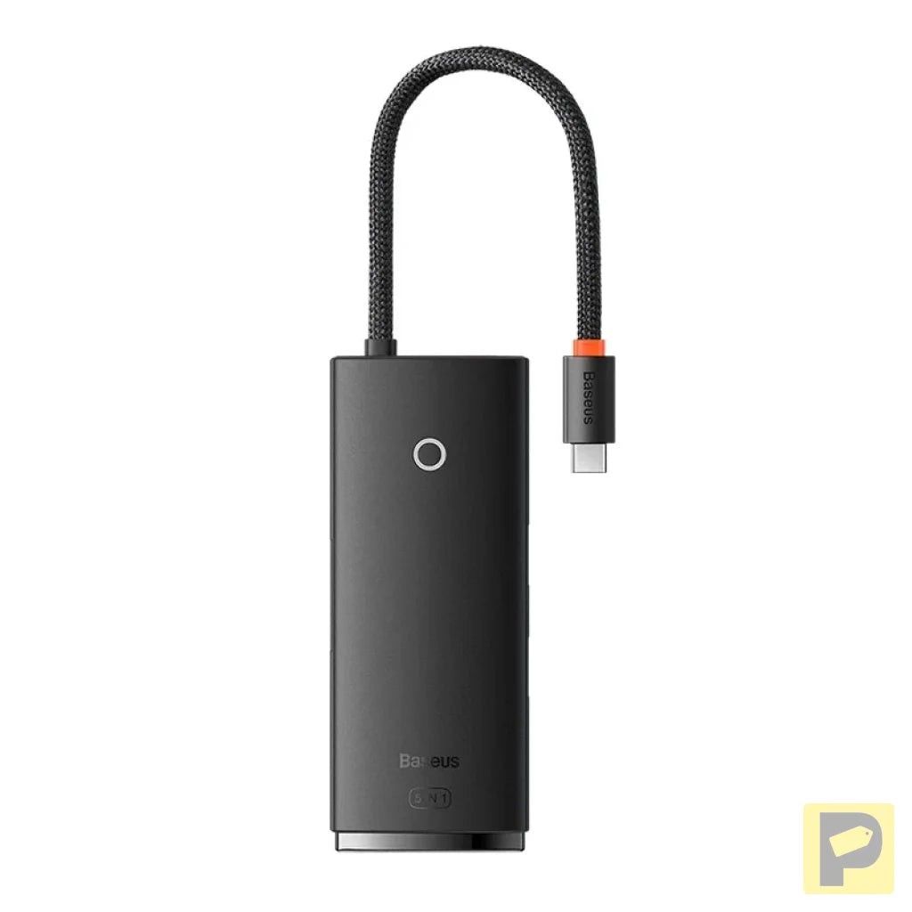 Baseus Lite Series Hub 5w1 USB-C to 3x USB 3.0 + USB-C + HDMI (black)
