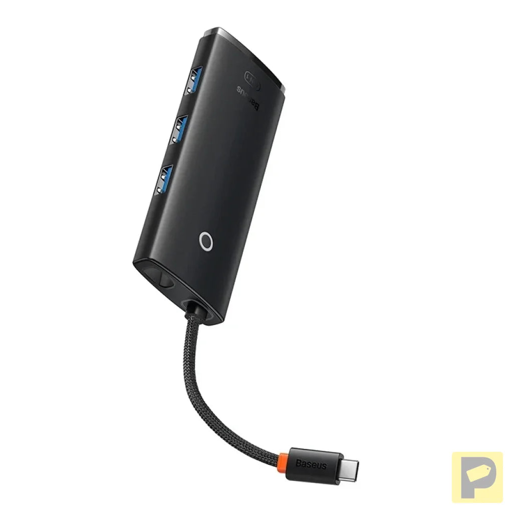 Baseus Lite Series Hub 5w1 USB-C to 3x USB 3.0 + USB-C + HDMI (black)