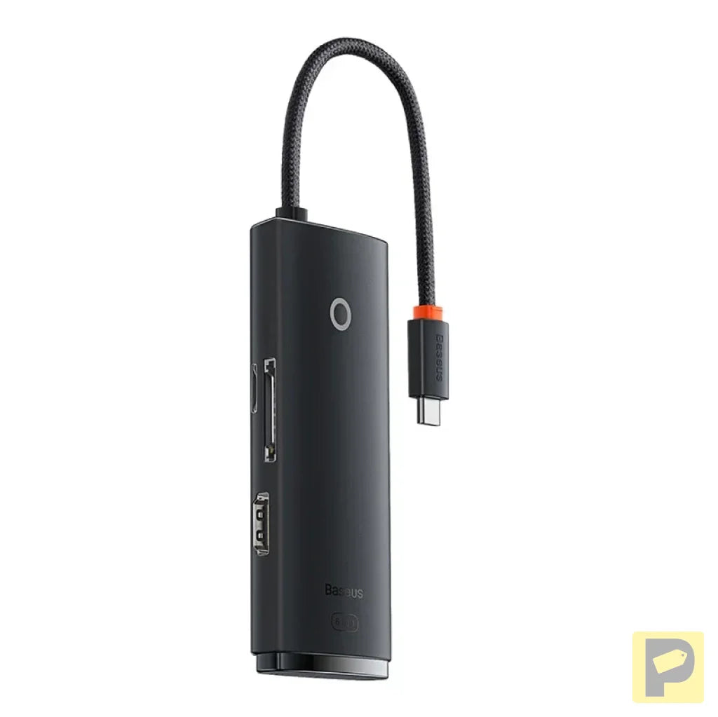 Baseus Lite Series Hub 6w1 USB-C to 2x USB 3.0 + USB-C + HDMI + SD/TF (black)