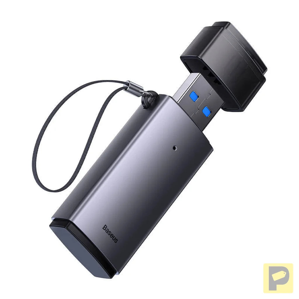 Baseus Lite Series SD/TF memory card reader, USB (gray)