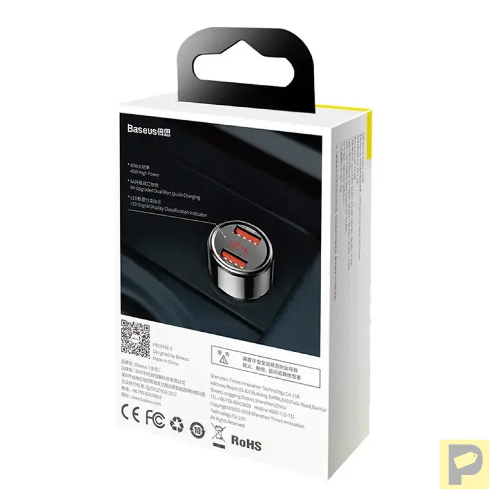 Baseus Magic Car Charger 2x USB QC 3.0 45W (black)