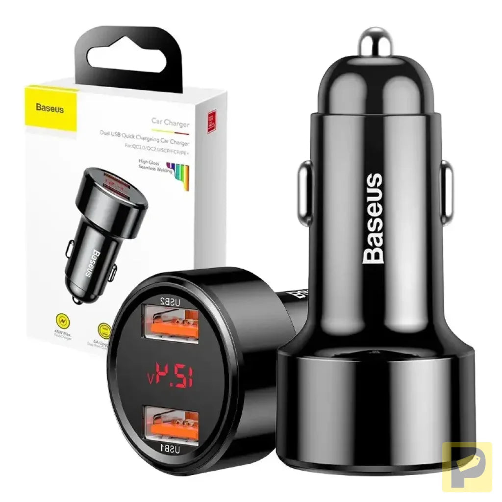 Baseus Magic Car Charger 2x USB QC 3.0 45W (black)