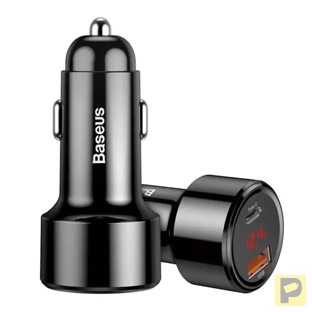 Baseus Magic Car Charger USB + USB-C QC 4.0 PD 45W (black)