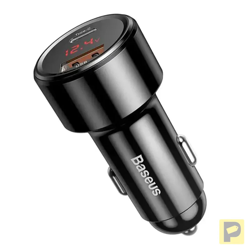 Baseus Magic Car Charger USB + USB-C QC 4.0 PD 45W (black)