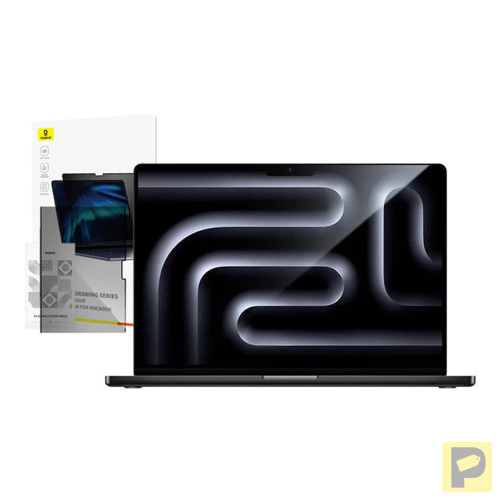 Baseus Magic Drawing magnetic protective privacy overlay for MacBook Pro 13" (2022) + cleaning kit (transparent)