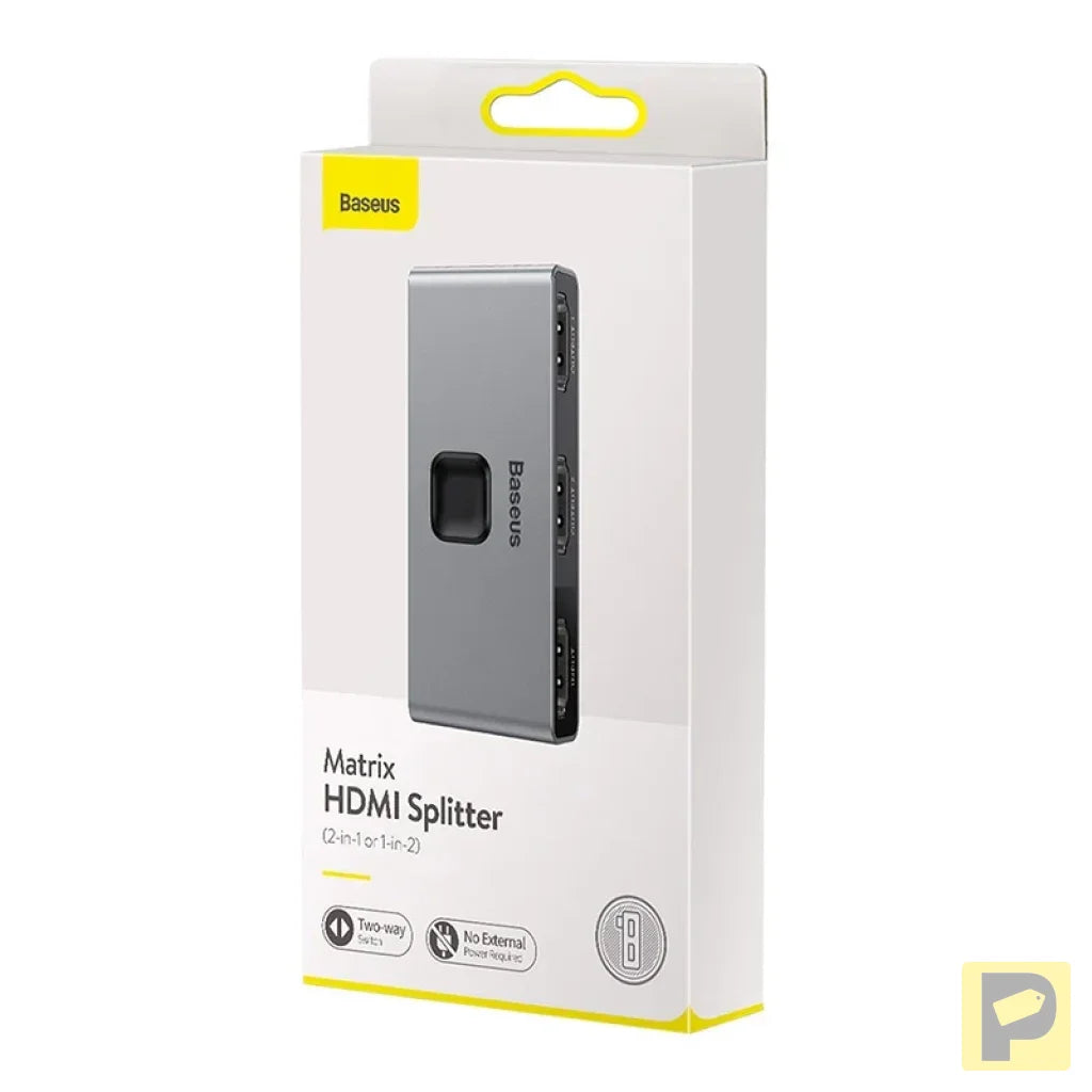 Baseus Matrix Two-way divider / splitter HDMI, 2x1 / 1x2, 4K