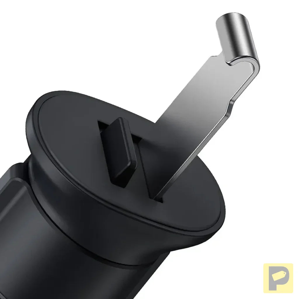 Baseus Metal Age II Gravitational Car Holder on ventilation grid (gray)