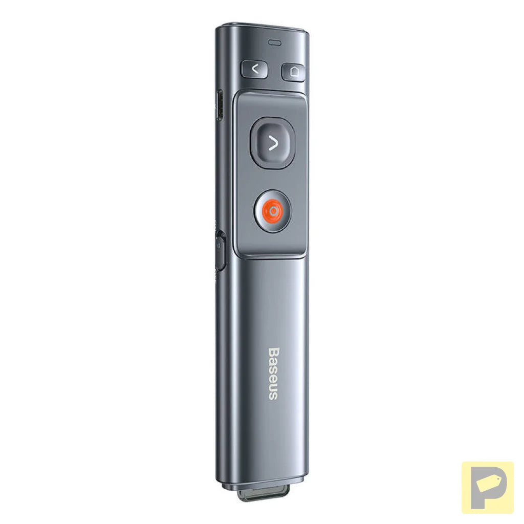 Baseus Orange Dot Multifunctionale remote control for presentation, with a laser pointer - gray