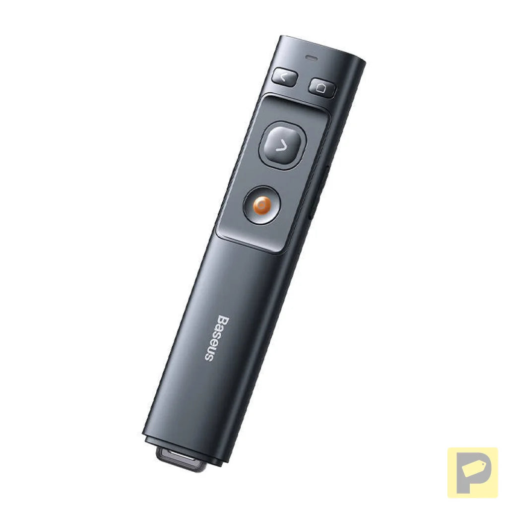Baseus Orange Dot Multifunctionale remote control for presentation, with a laser pointer - gray