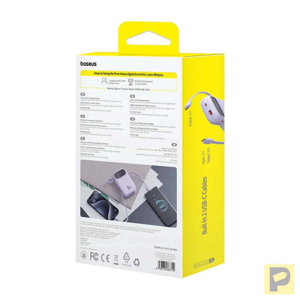 Baseus QPow 2 10000mAh 30W 2xUSB-C powerbank (purple)
