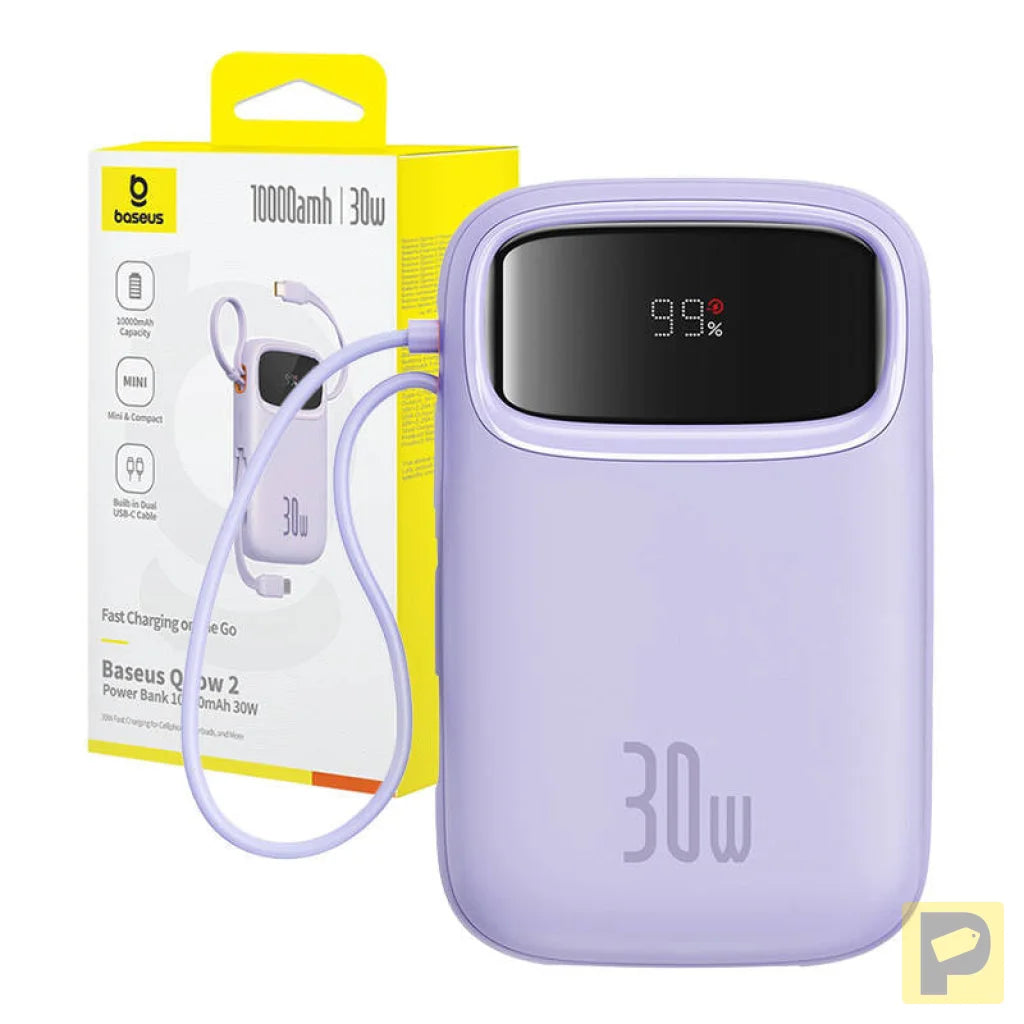 Baseus QPow 2 10000mAh 30W 2xUSB-C powerbank (purple)