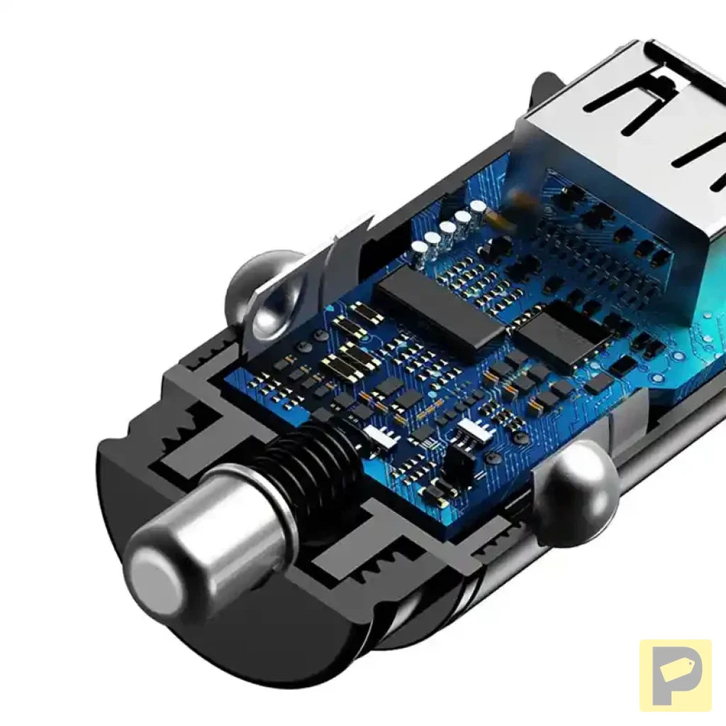 Baseus Square Car Charger 2xUSB QC3.0 5A 30W (black)