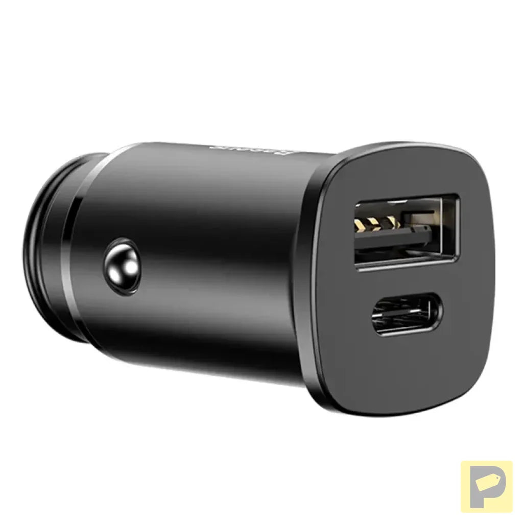 Baseus Square Car Charger PPS QC4.0 / PD3.0 5A 30W (black)