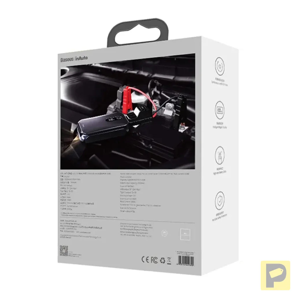 Baseus Super Energy Car Jump Starter 12000mAh, 1000A, USB (black)