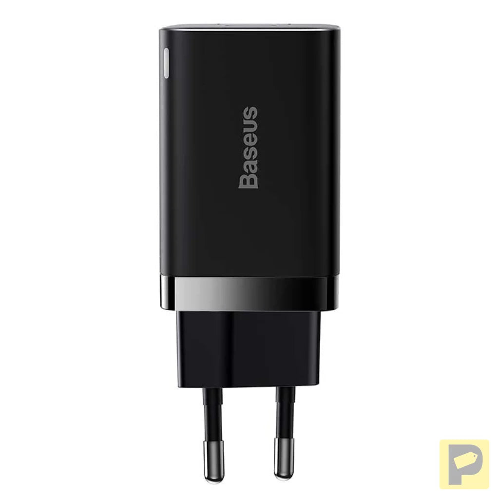 Baseus Super Si Pro Quick Charger USB + USB-C 30W (black)