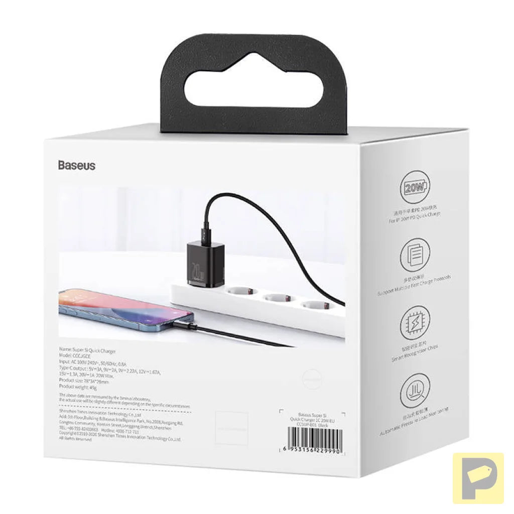 Baseus Super Si Quick Charger 1C 20W (black)