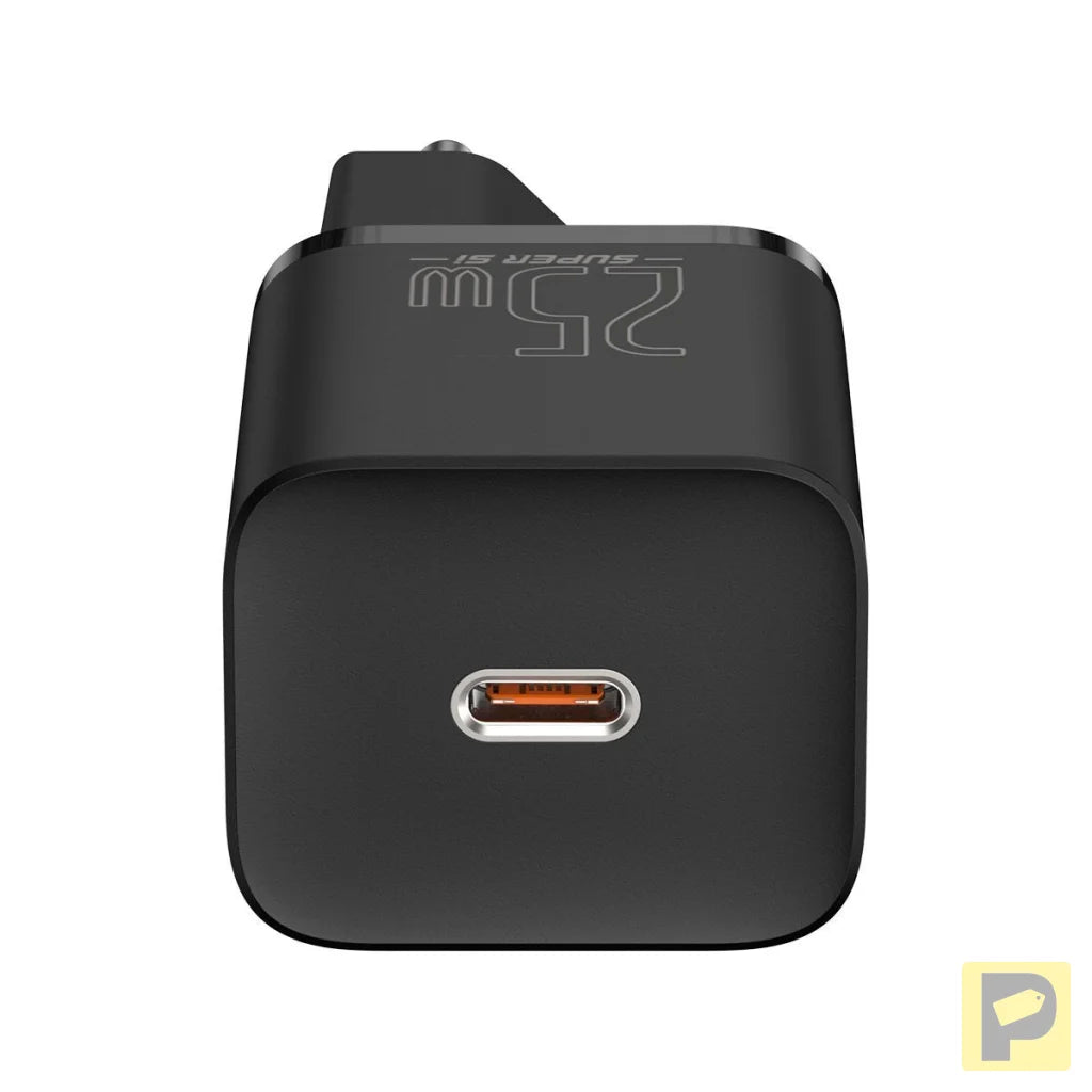 Baseus Super Si Quick Charger 1C 25W with USB-C cable for USB-C 1m (black)