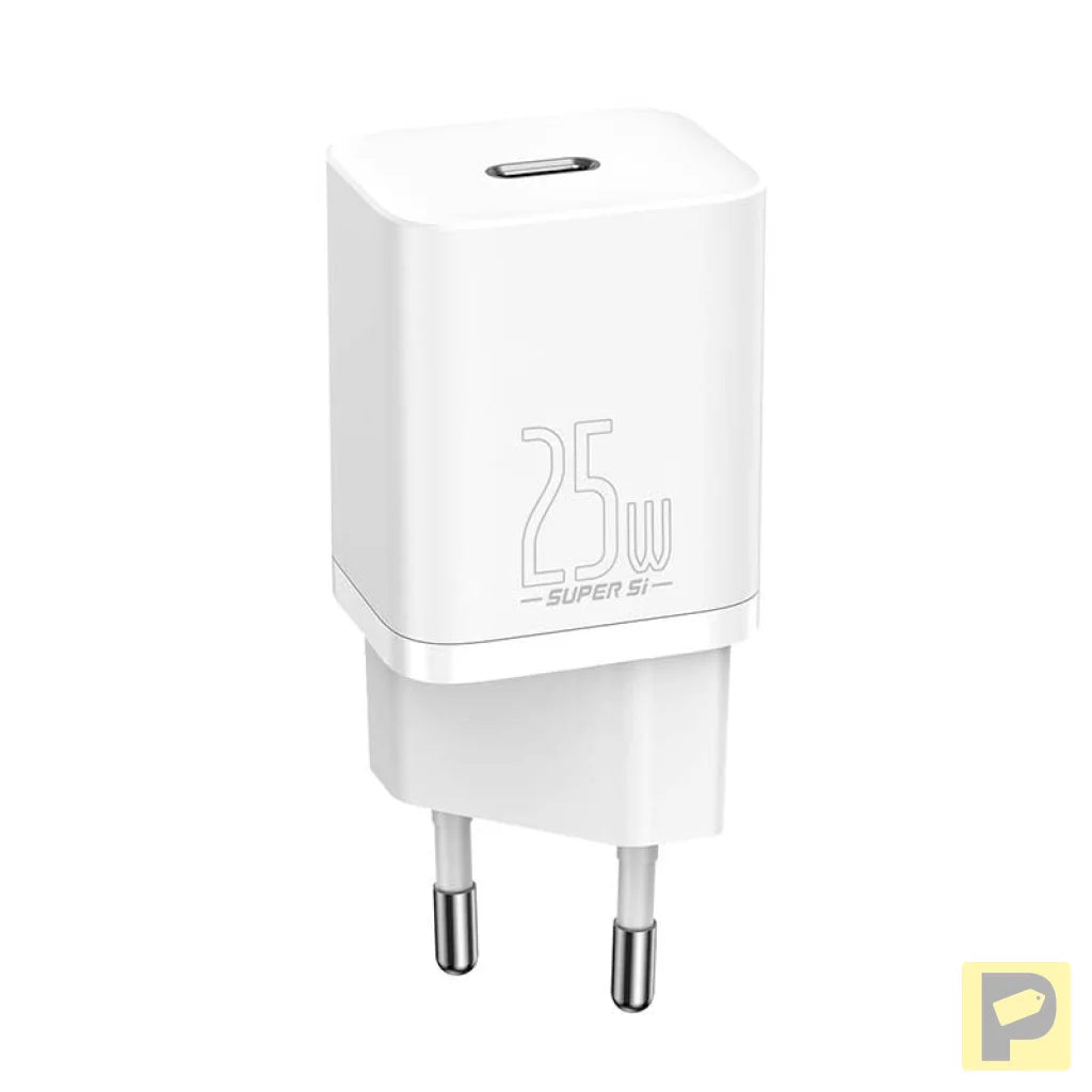 Baseus Super Si Quick Charger 1C 25W with USB-C cable for USB-C 1m (white)