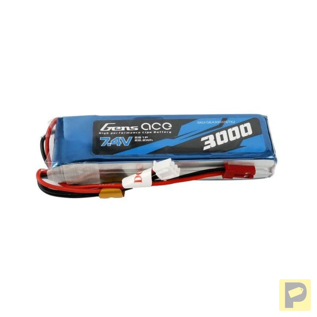 Battery Gens Ace 3000mAh 7.4V 1C 2S1P LiPo