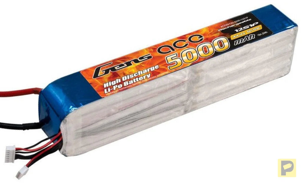 Battery Gens Ace 5000mAh 44.4V 60/120C 12S1P