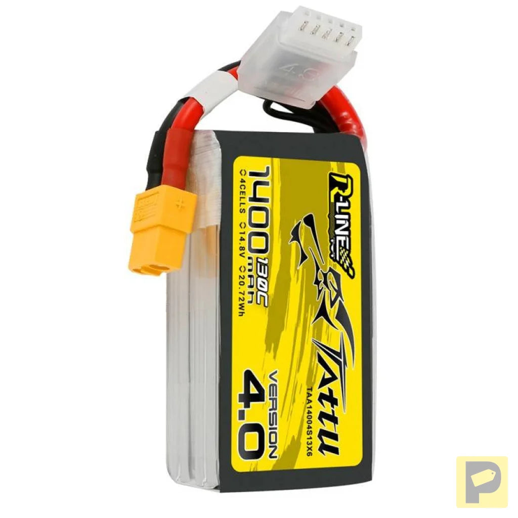 Battery Tattu R-Line 4.0 1400mAh 14.8V 130C 4S1P XT60